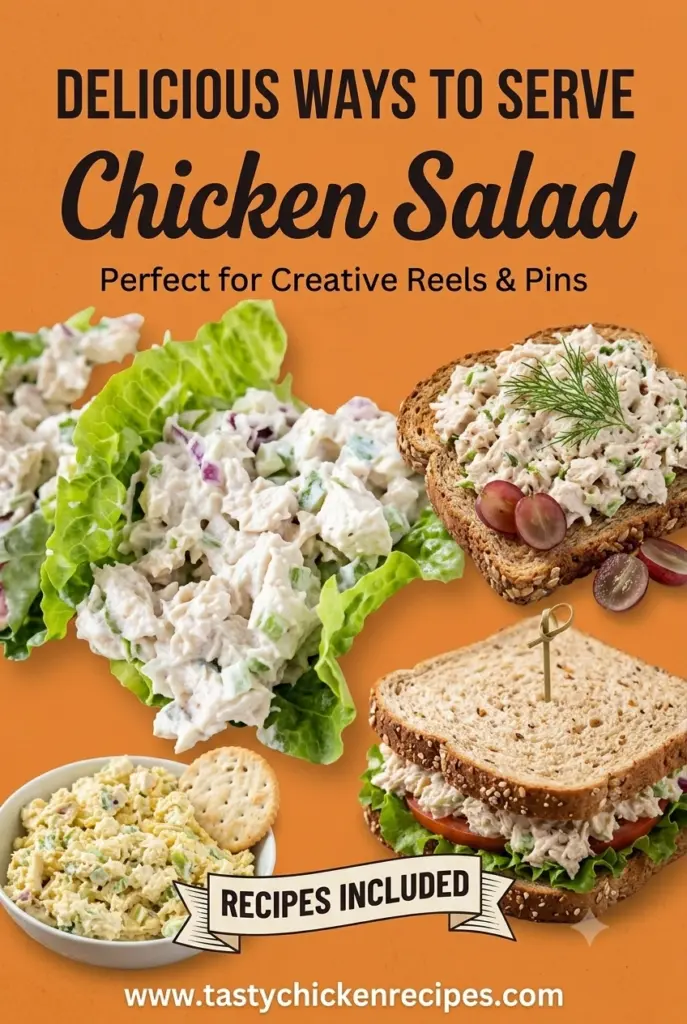 Chicken salad served as a sandwich and in lettuce wraps